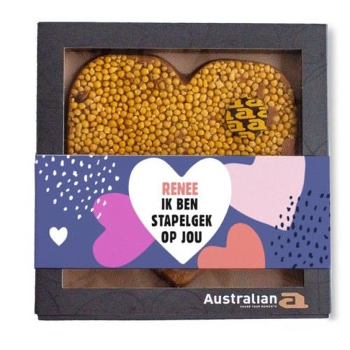 Australian Heart | Caramel sea salt | Crazy about you with your own name | 220g